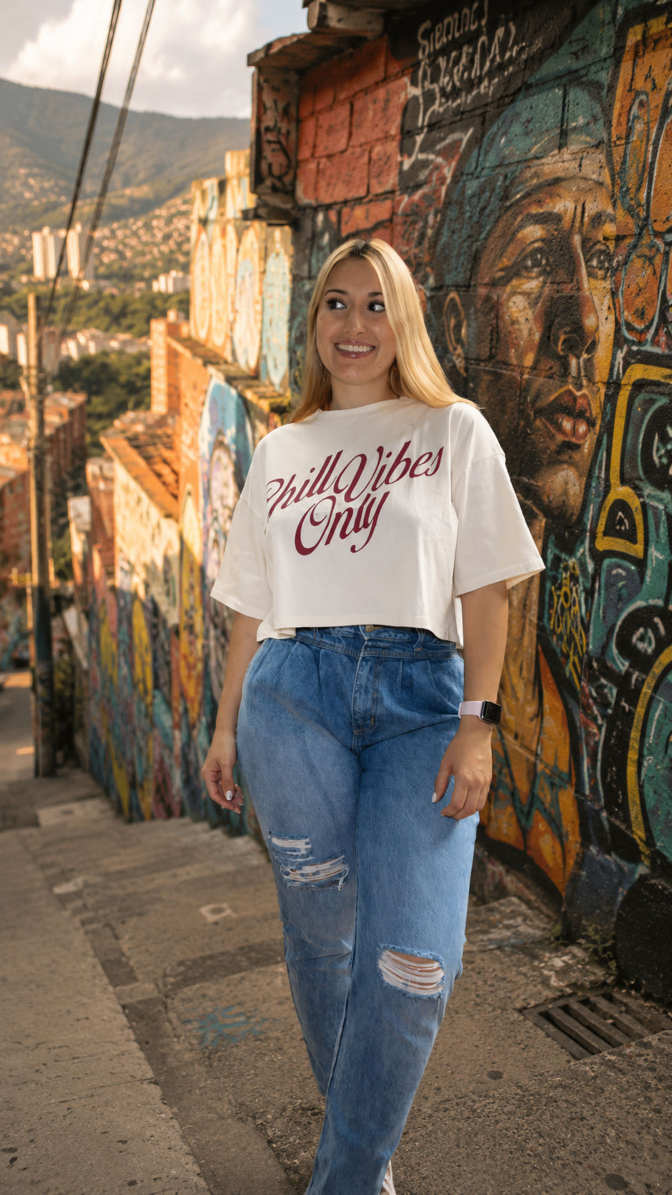 Chill Vibes Crop Tee