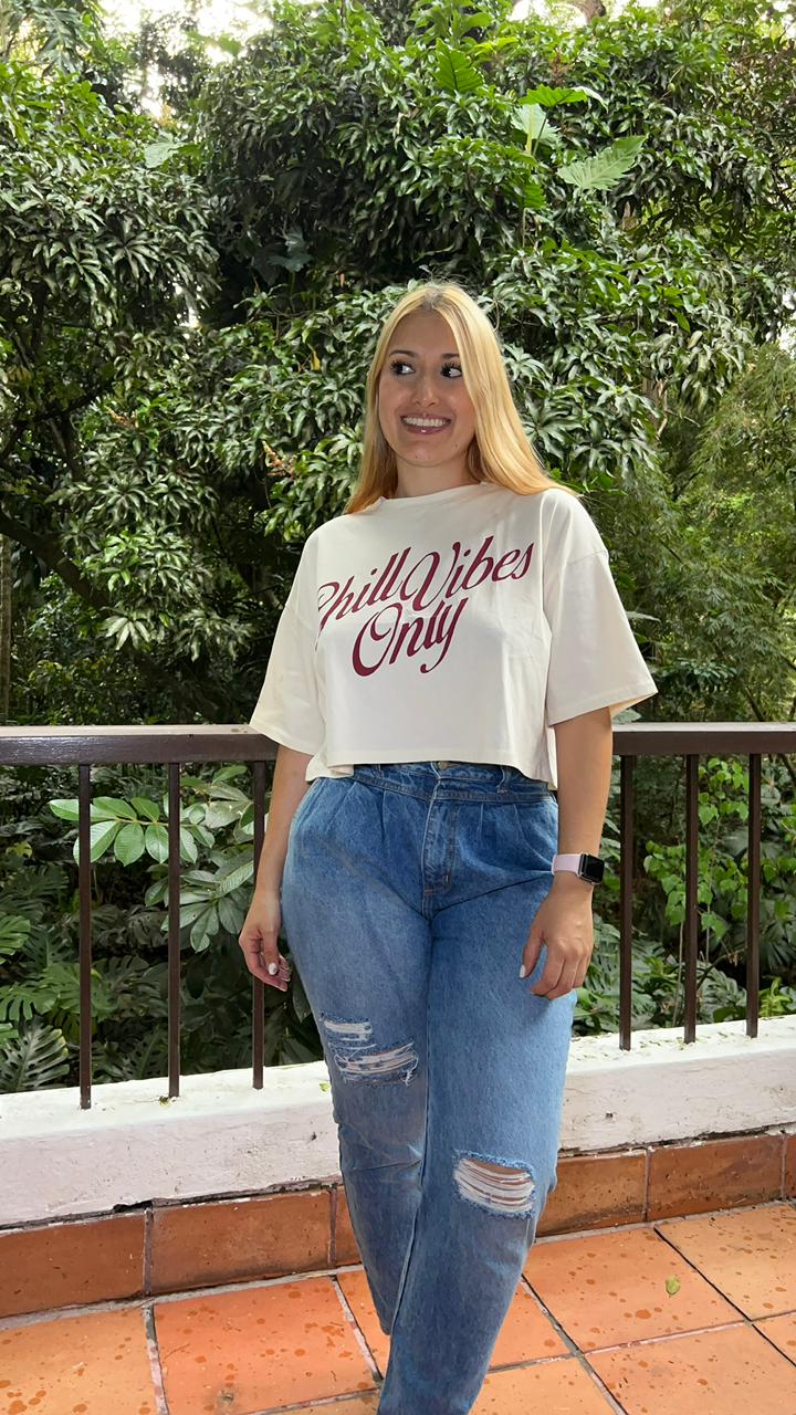 Chill Vibes Crop Tee